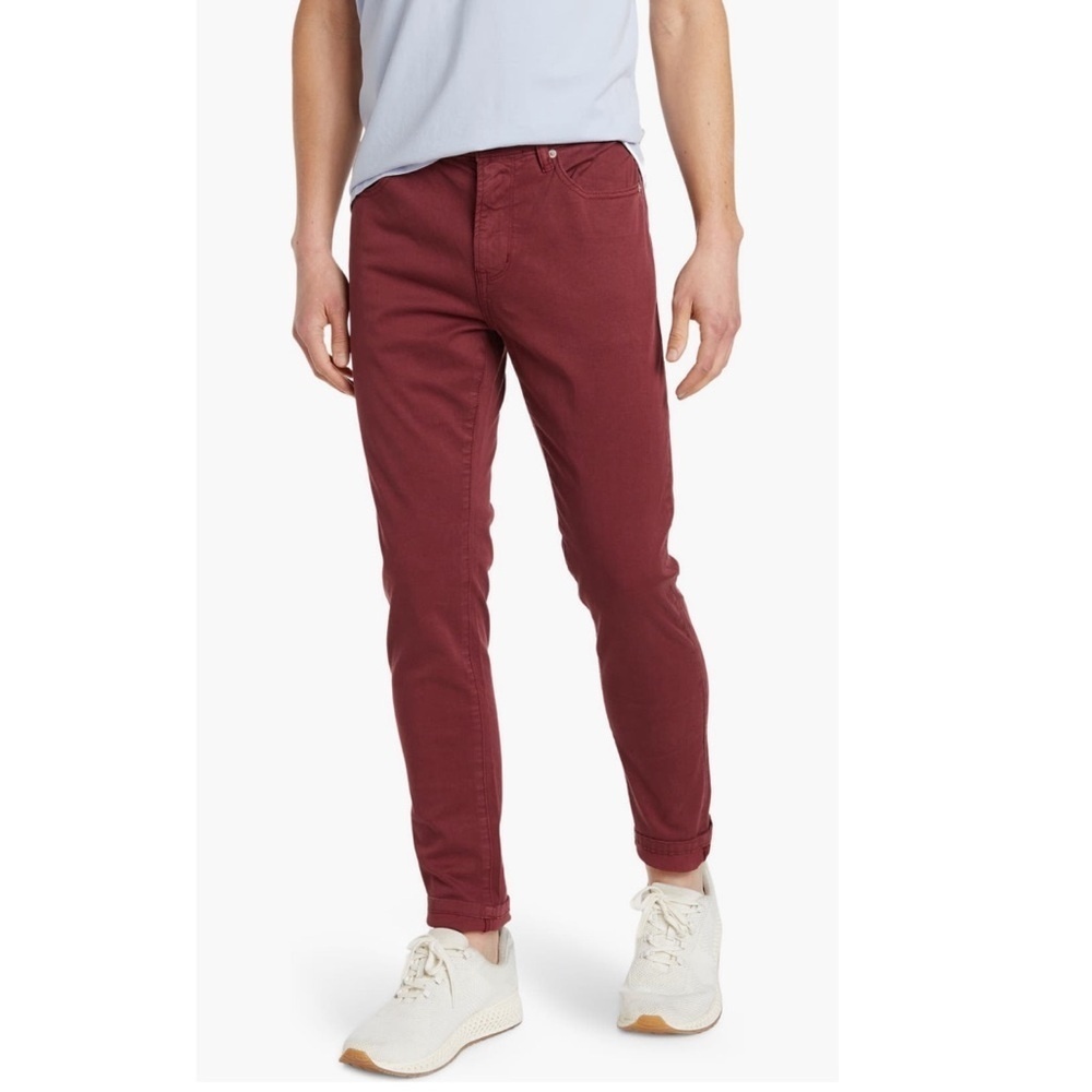 NWT Hudson Ace Skinny Jeans in Burgundy